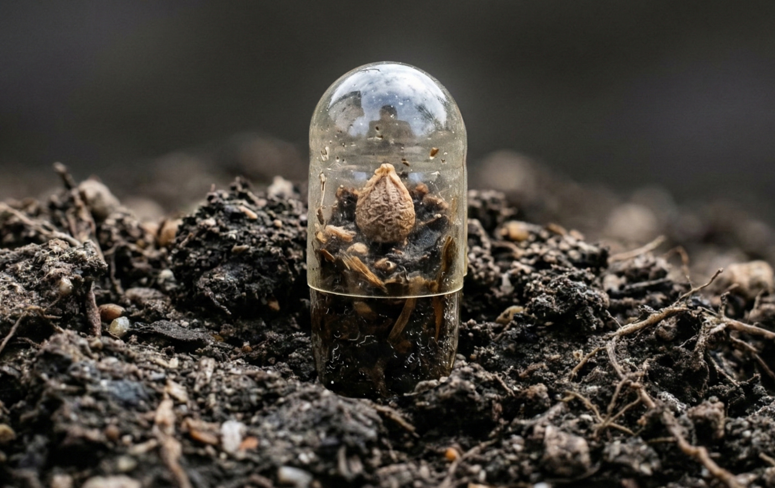 KAPSOL capsule planted in soil